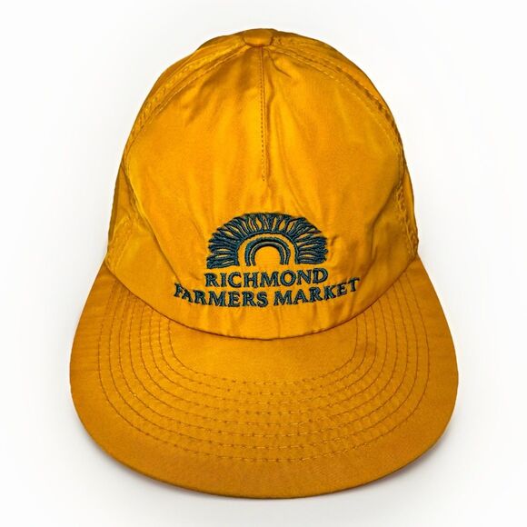 Weld Mfg Other - WELD MFG Richmond Farmers Market Nylon Hat Orange Teal Logo Adjustable Snapback